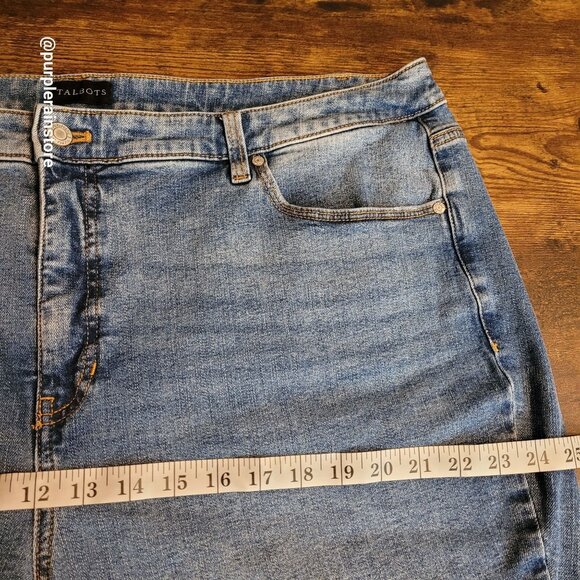Talbots Jeans 22 W Straight High Rise Tummy Control Medium Light Wash Stretch - Picture 7 of 11